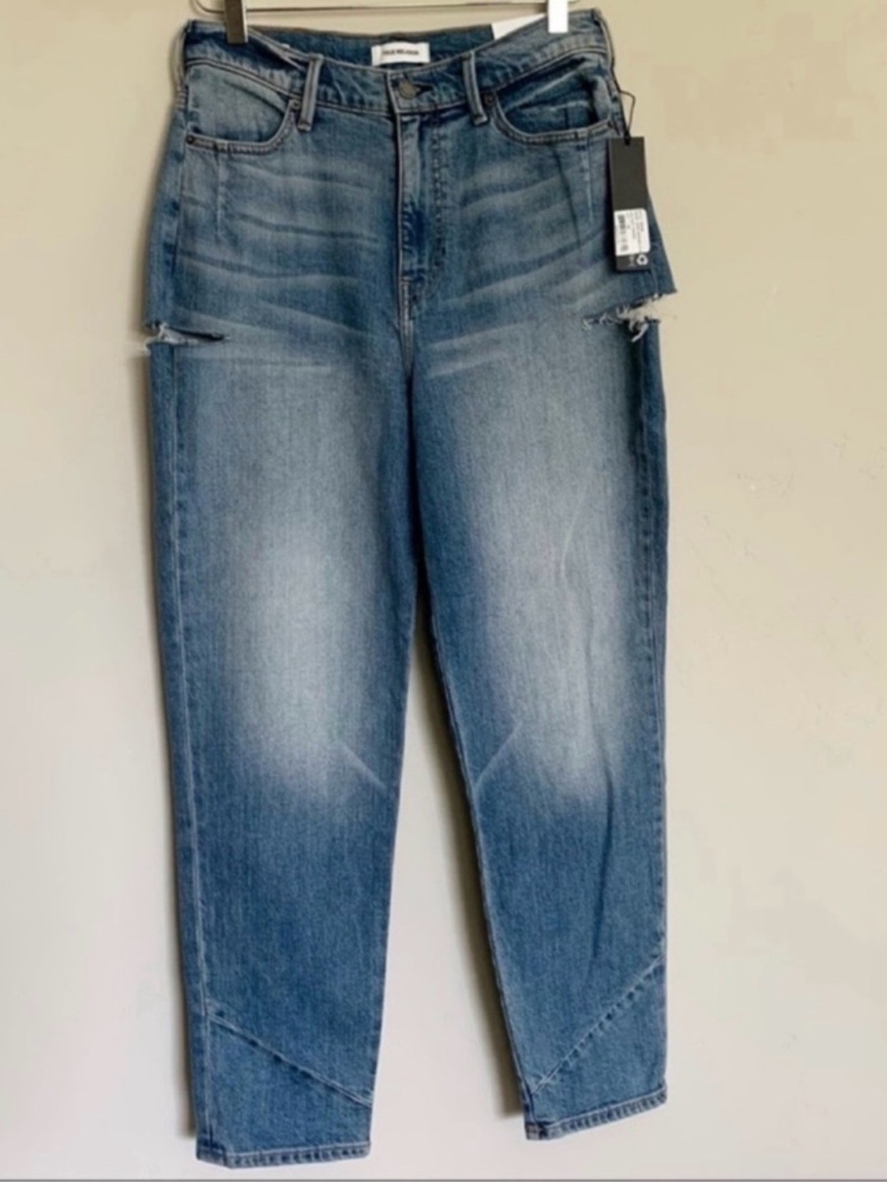 Y2K True Religion Distressed Faded Loose Cropped Barrel Jeans s 29